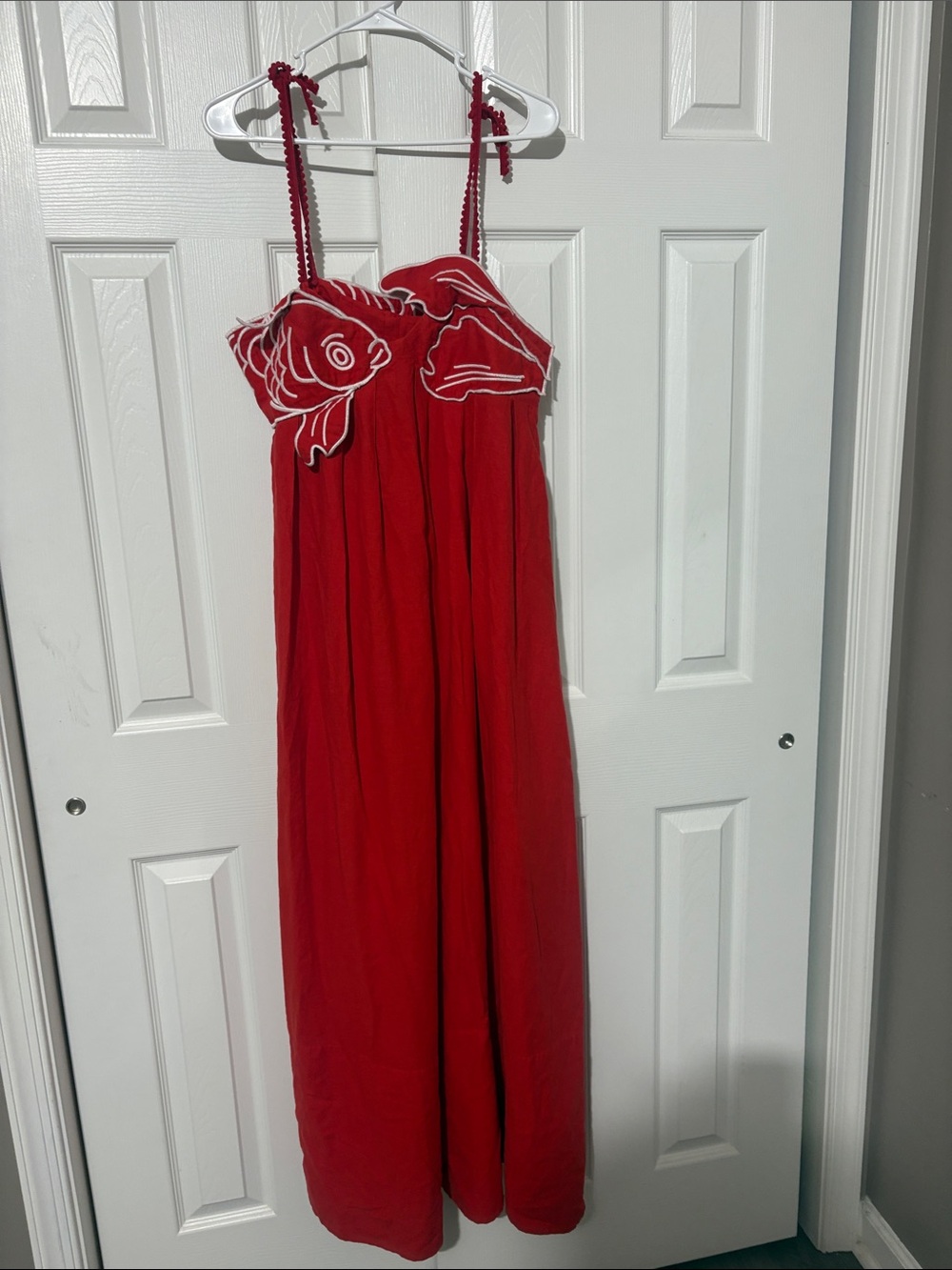 FARM Rio Red Floral-Trimmed Girls' One-Piece Jumpsuit